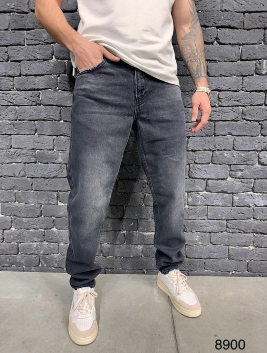 JEANS DROIT BLACK  B8900