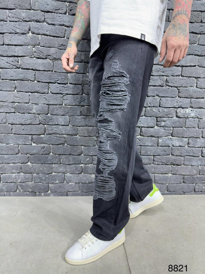JEANS BAGGY BLACK B8821