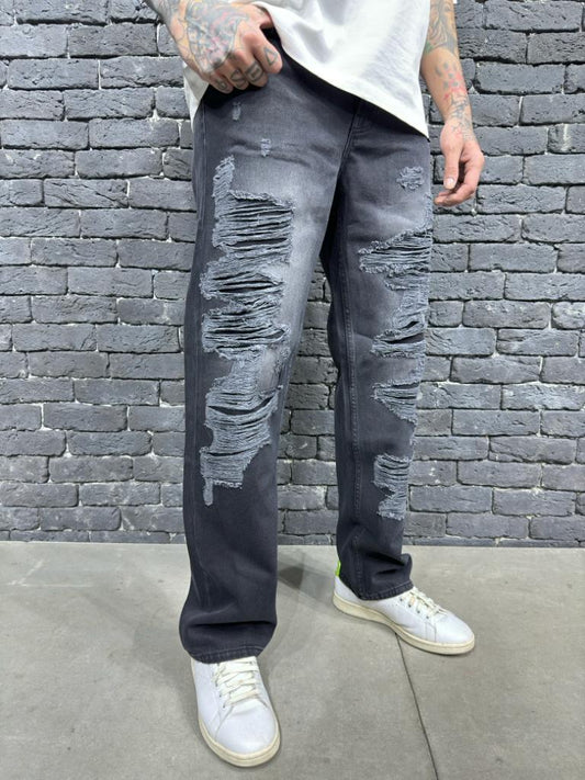 JEANS BAGGY BLACK B8821