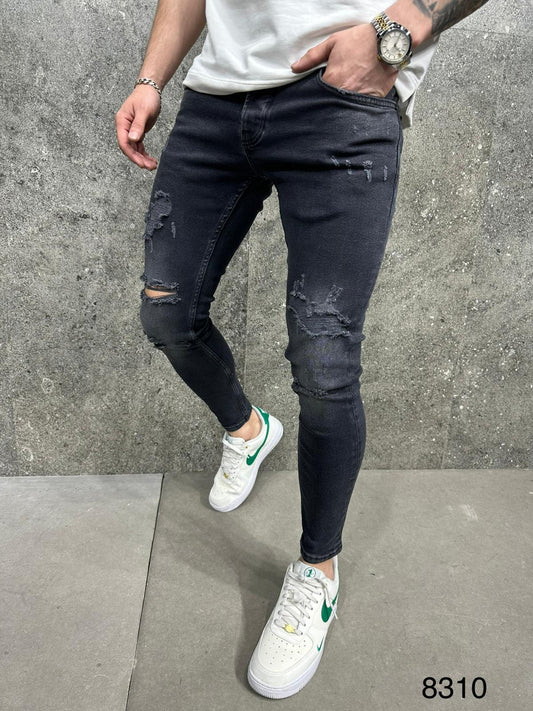 JEANS  BLACK Déchiré B8310