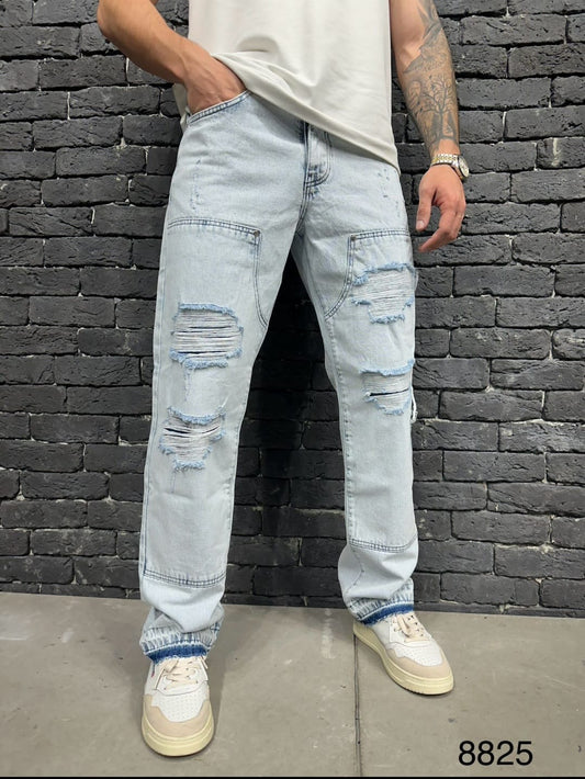JEANS DROIT BLUE B8825
