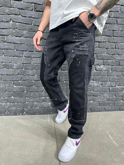 JEANS BAGGY BLACK B9115