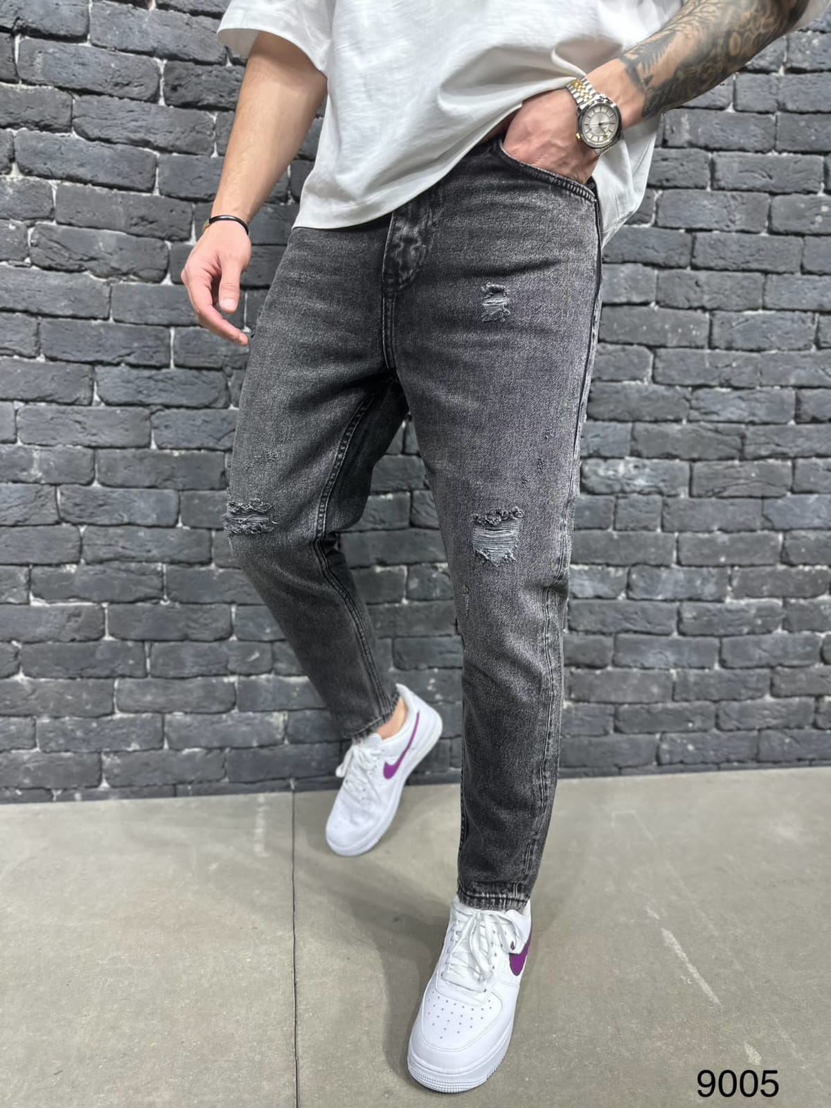 JEANS BLACK BOYFRIEND B9005