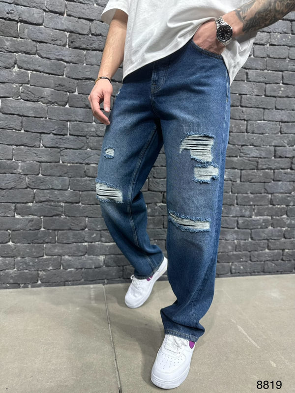 Jeans Baggy Destroyé Heavy Ripped — B8819