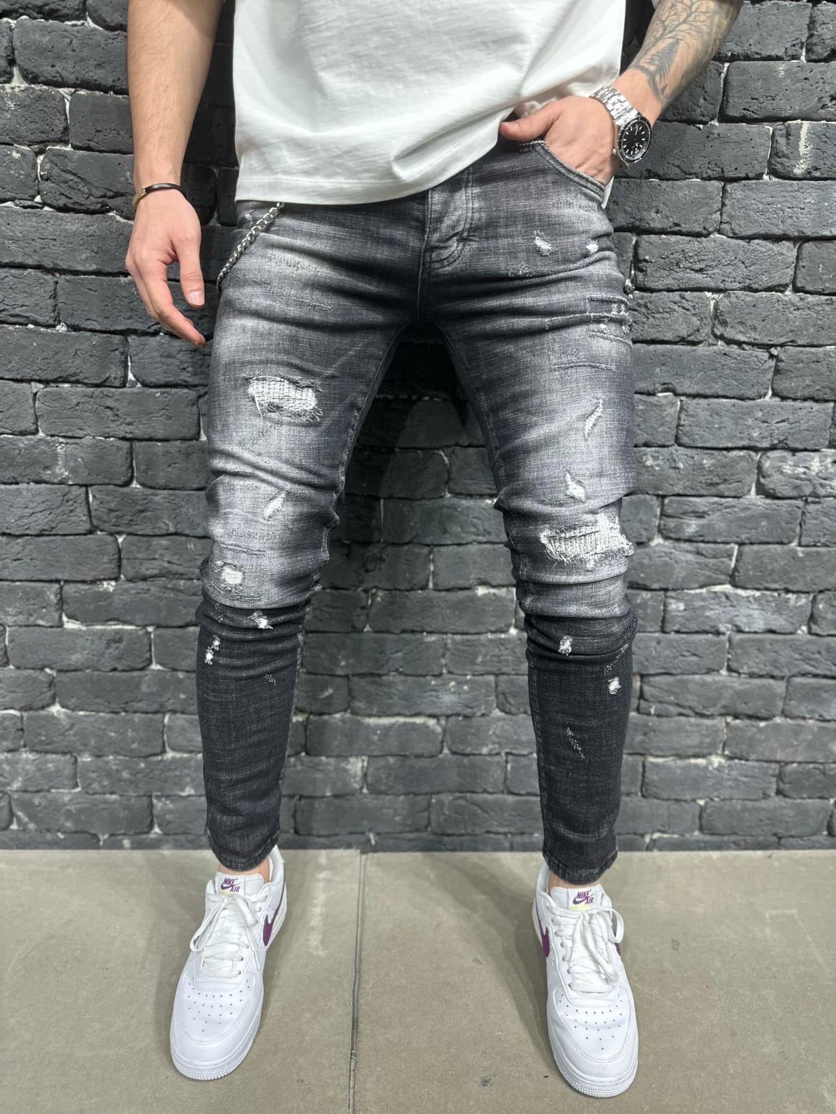 JEANS SLIM BLACK MRC 7007