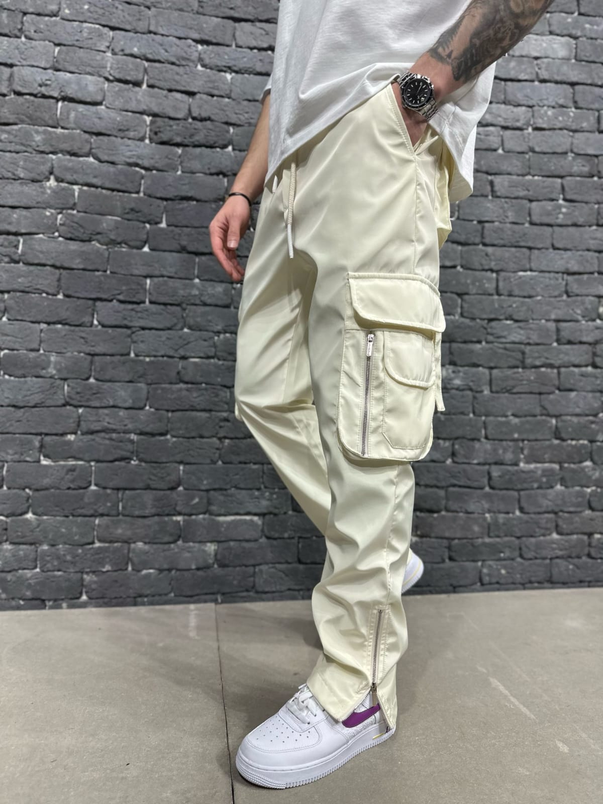 PANTALON CARGO BEIGE BRS 039