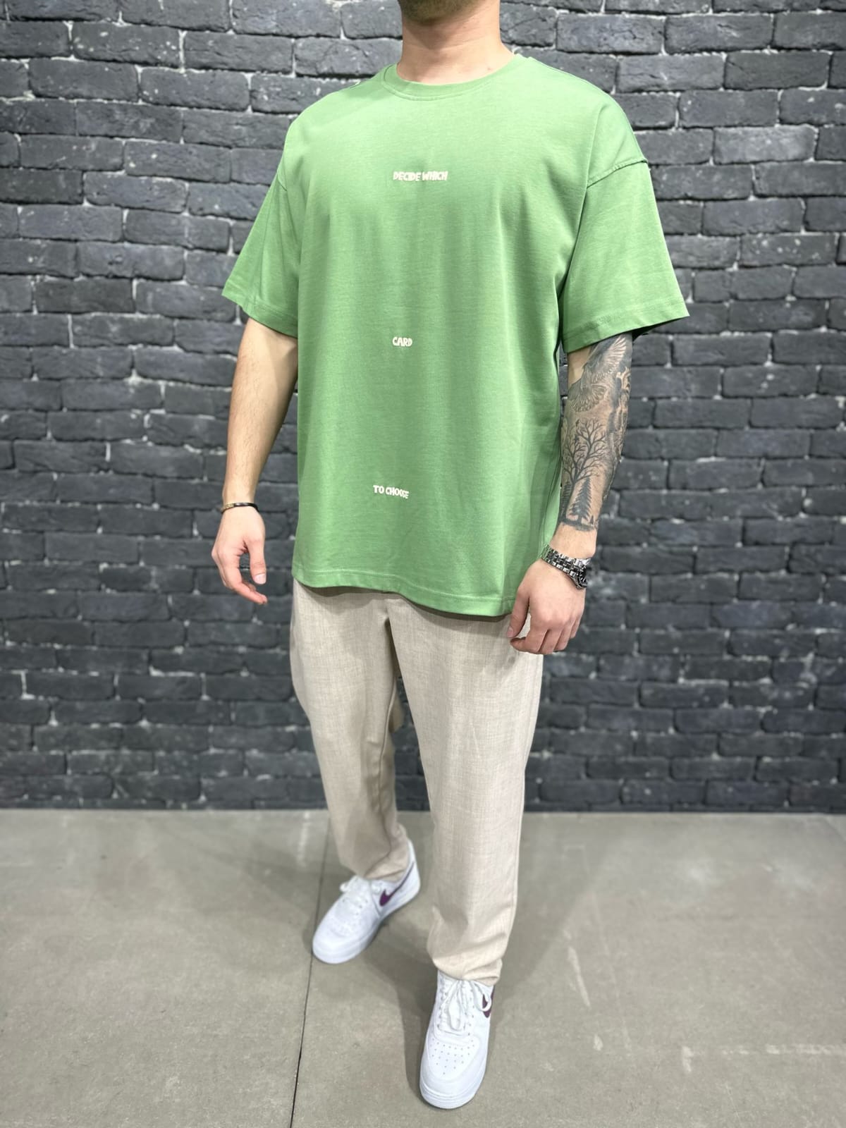 T-SHIRT OVERSIZE GREEN 010