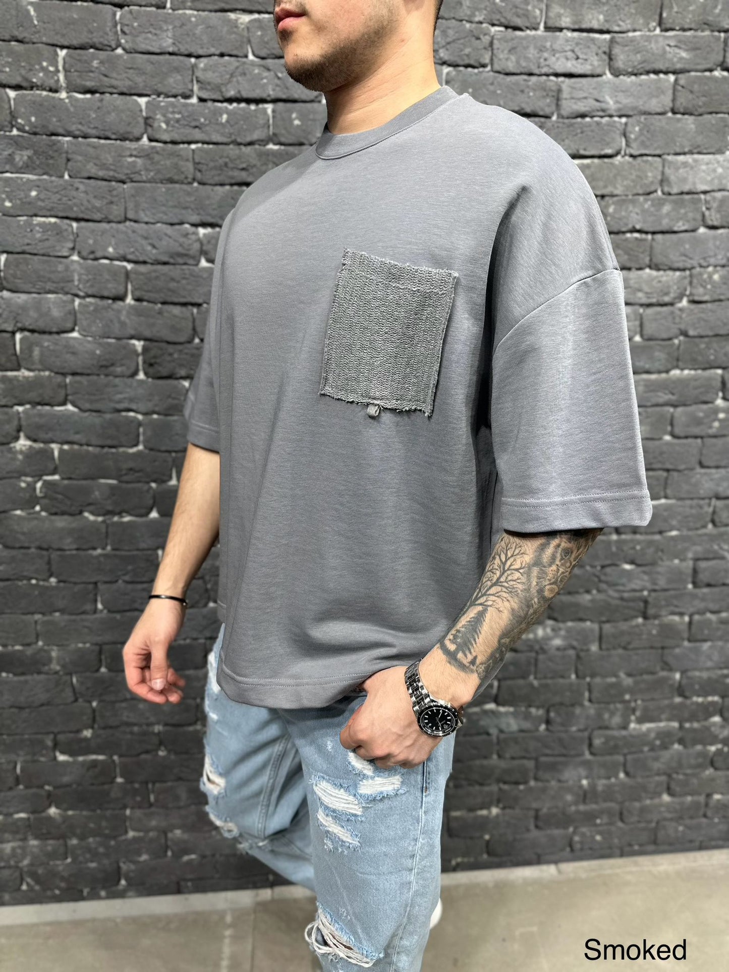 T-SHIRT OVERSIZE SMOKED 6368