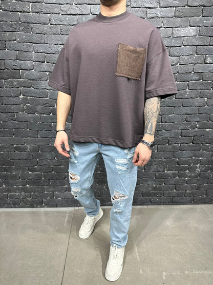 T-SHIRT OVERSIZE BROWN  6368