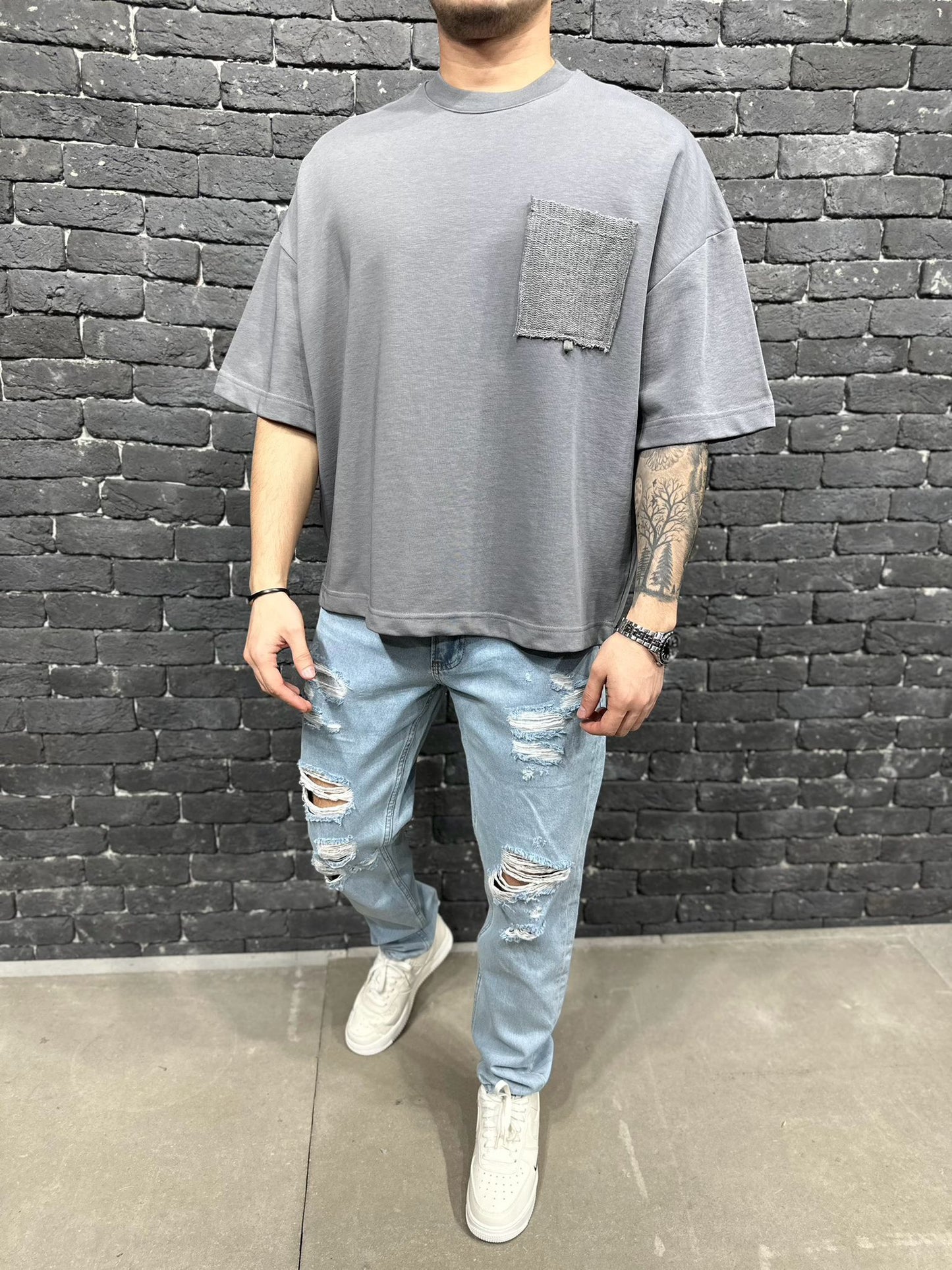 T-SHIRT OVERSIZE SMOKED 6368