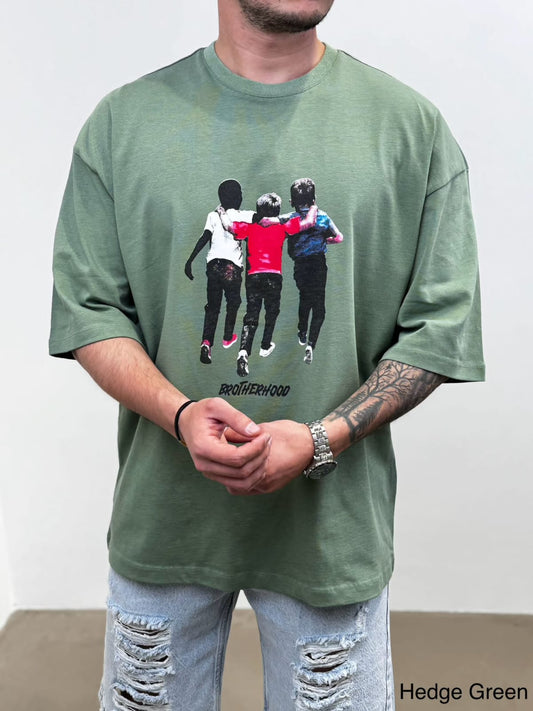 T-SHIRT OVERSIZE HEDGE GREEN AJ6415