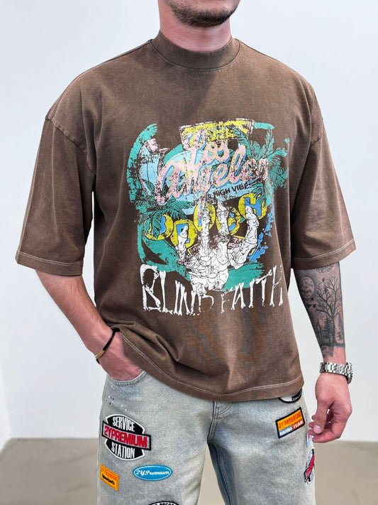 T-SHIRT OVERSIZE BROWN AJ6410