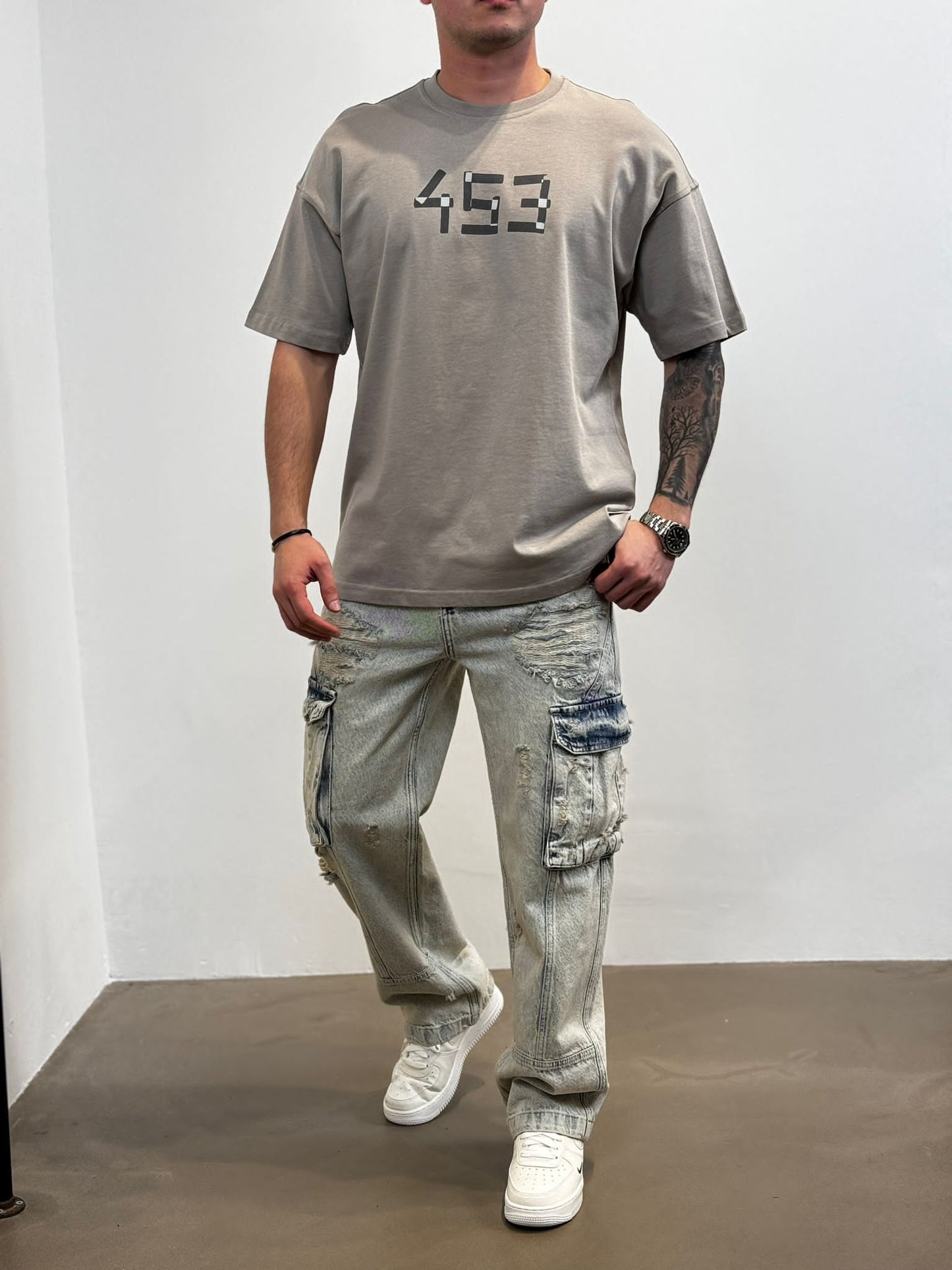 T-SHIRT OVERSIZE GREY BRS061