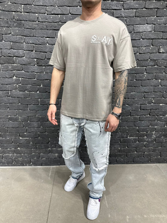 /T-SHIRT OVERSIZE GREY BRS040