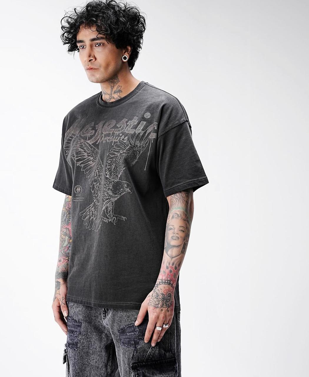 T-SHIRT OVERSIZE BLACK BR026