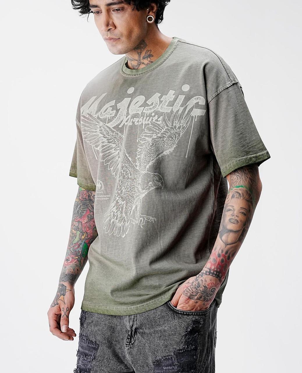 T-SHIRT OVERSIZE KHAKI BR026