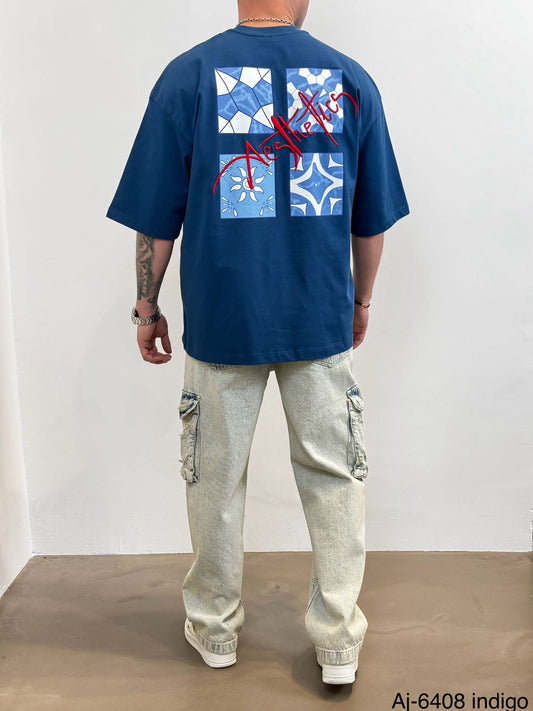 T-SHIRT OVERSIZE INDIGO AJ6408