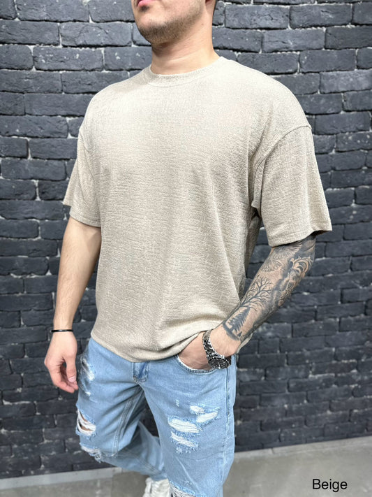 T-SHIRT OVERSIZE BEIGE BRS031