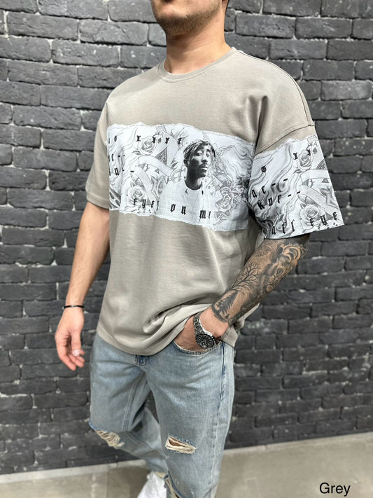 T-SHIRT OVERSIZE GREY BRS046