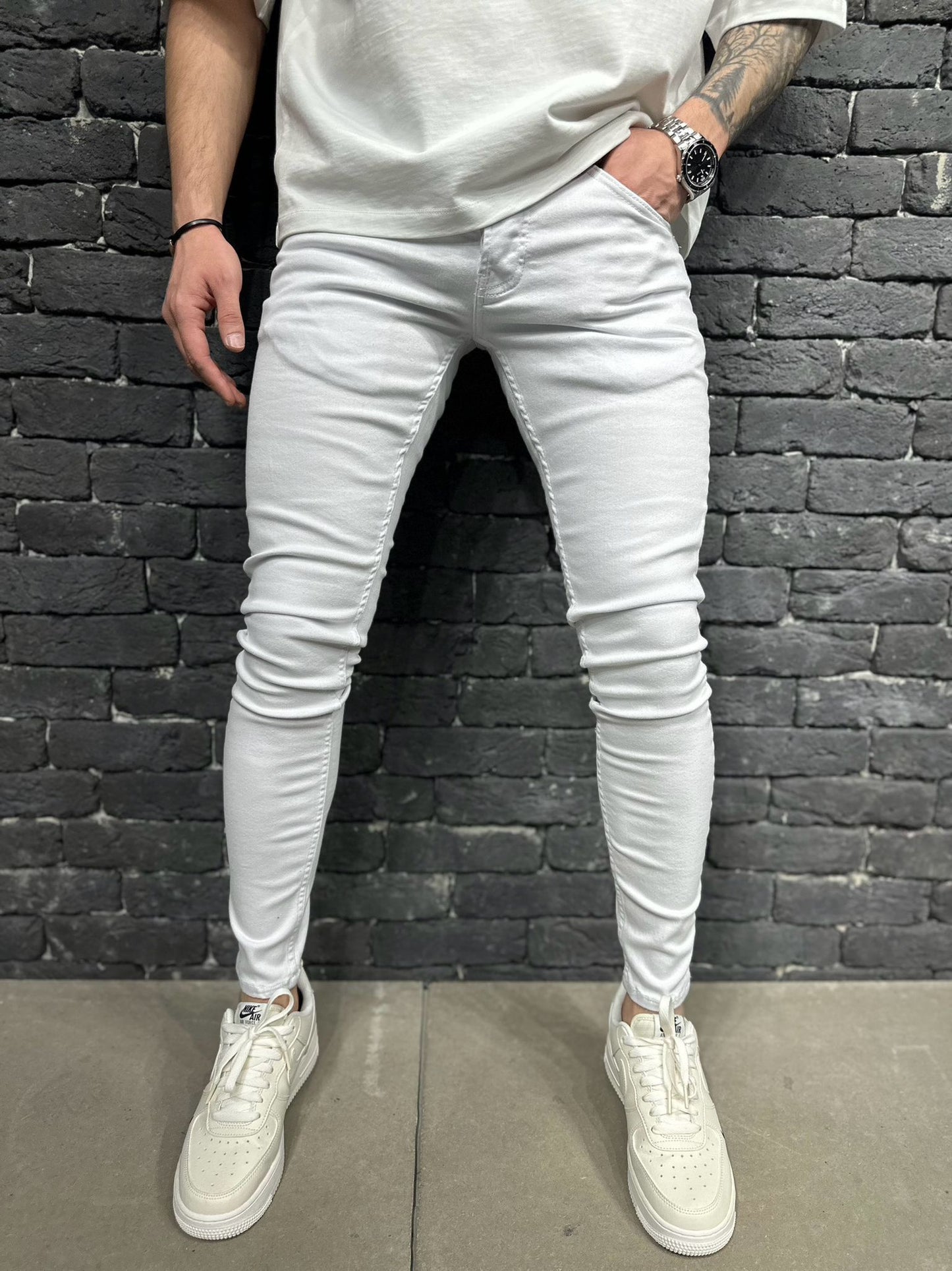 JEANS WHITE SLIM B9165