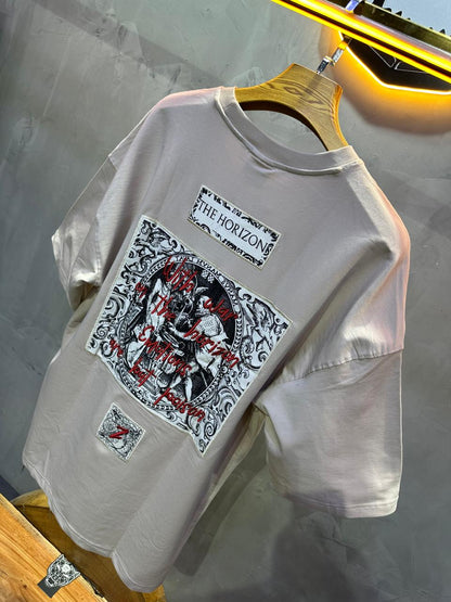 T SHIRT OVERSIZE RESPIRE BEIGE 4206