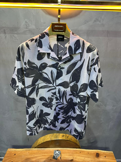 CHEMISE FLOWER GREY 1265