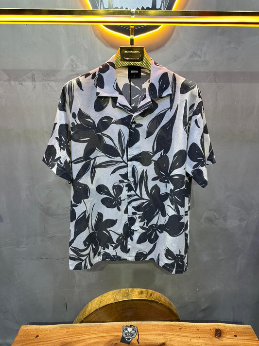 CHEMISE FLOWER GREY 1265