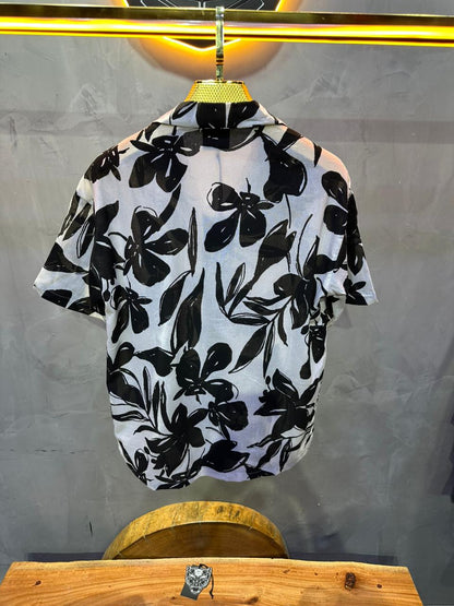 CHEMISE FLOWER BLACK 1265
