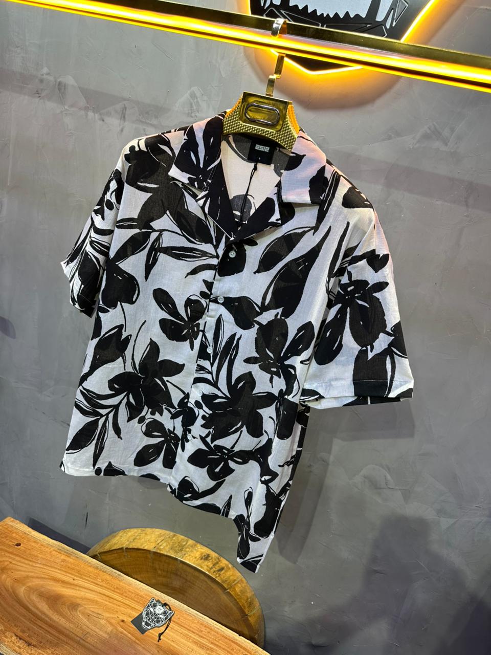 CHEMISE FLOWER BLACK 1265