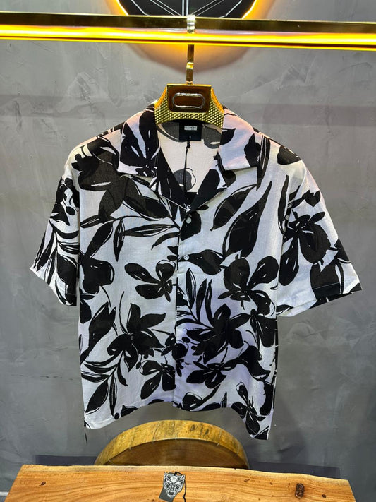 CHEMISE FLOWER BLACK 1265