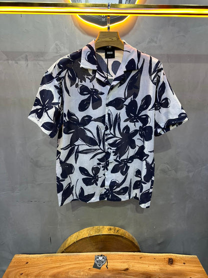 CHEMISE FLOWER BLUE 1265
