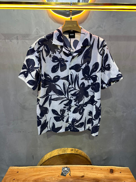 CHEMISE FLOWER BLUE 1265