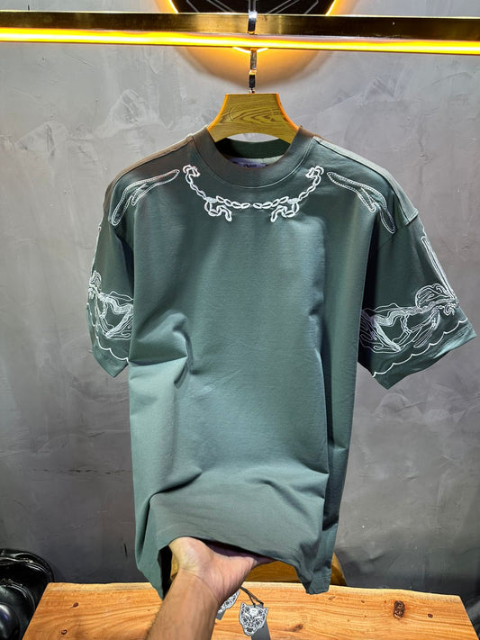T-SHIRT RETRO GREEN 2527