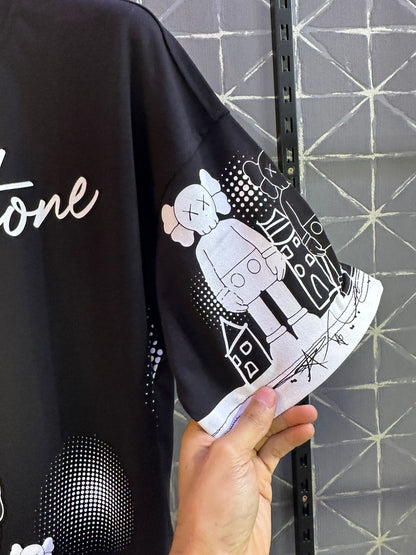 T-SHIRT OVERSIZE BALCK BRS047