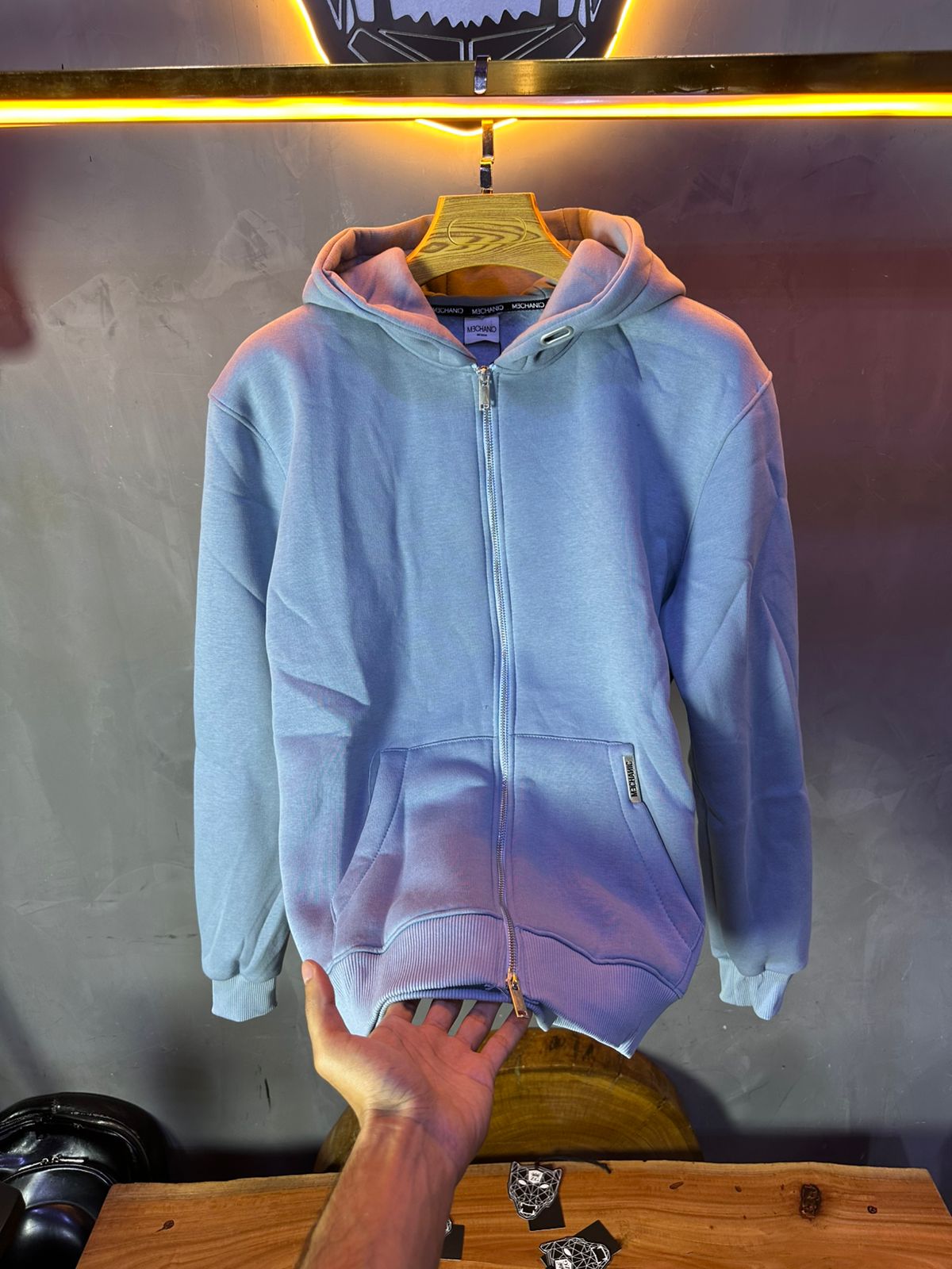 HOODIE MECANIC BLUE SIMPLE 101
