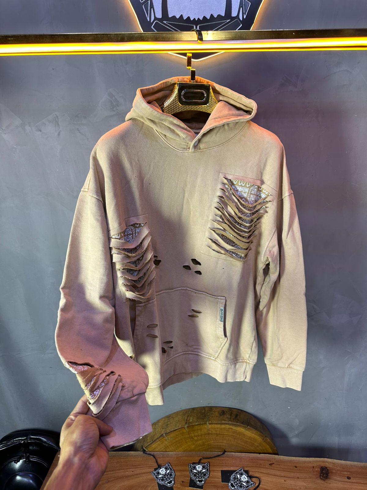 HOODIE MECANIC BEIGE MCH46