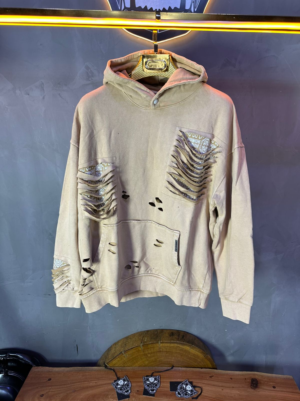 HOODIE MECANIC BEIGE MCH46