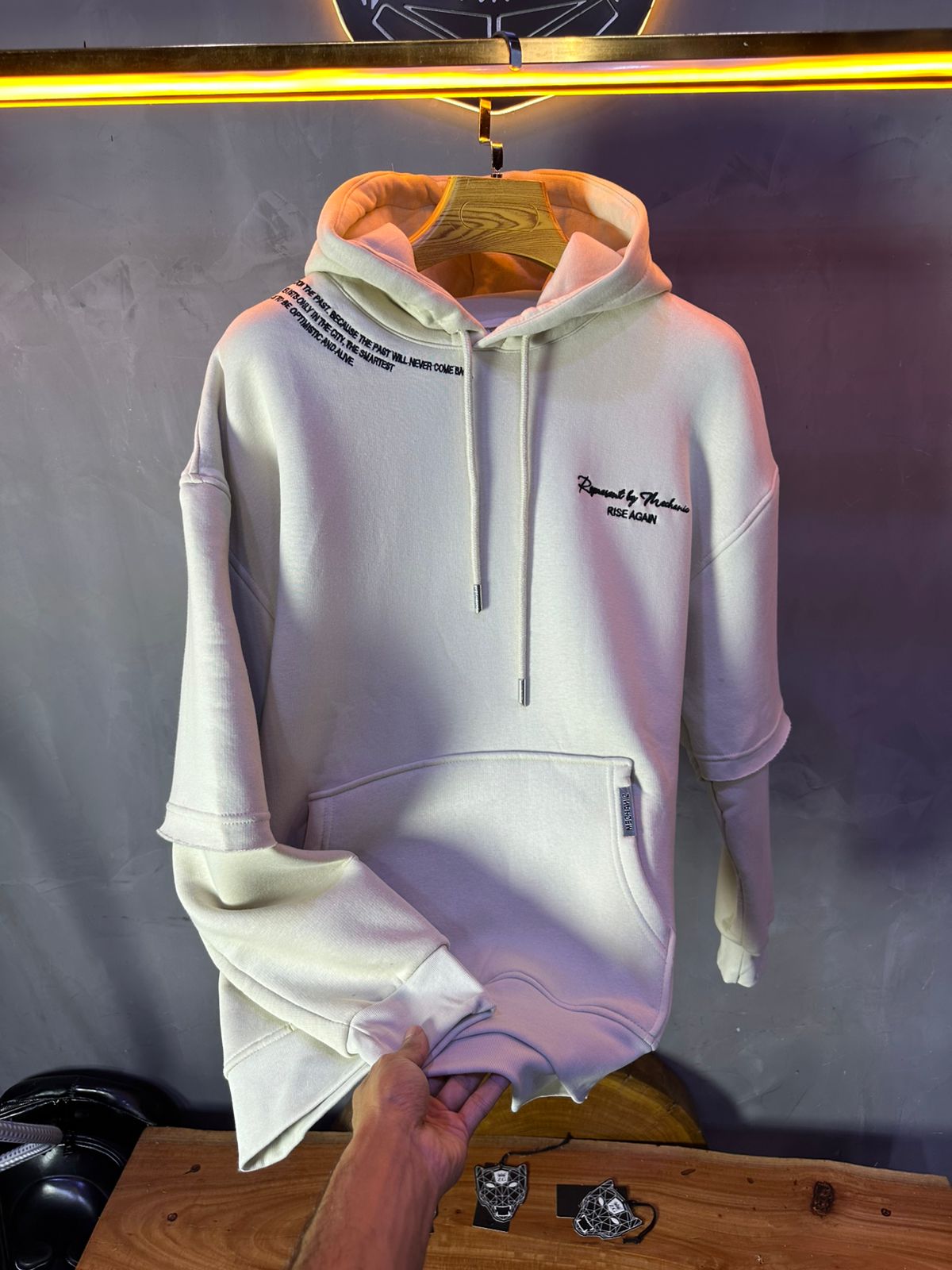 HOODIE MECANIC BEIGE MCH83