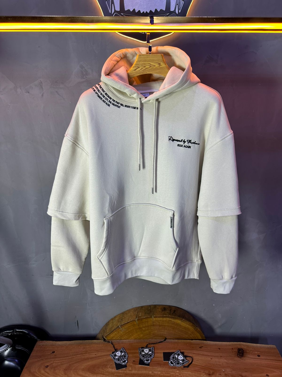 HOODIE MECANIC BEIGE MCH83