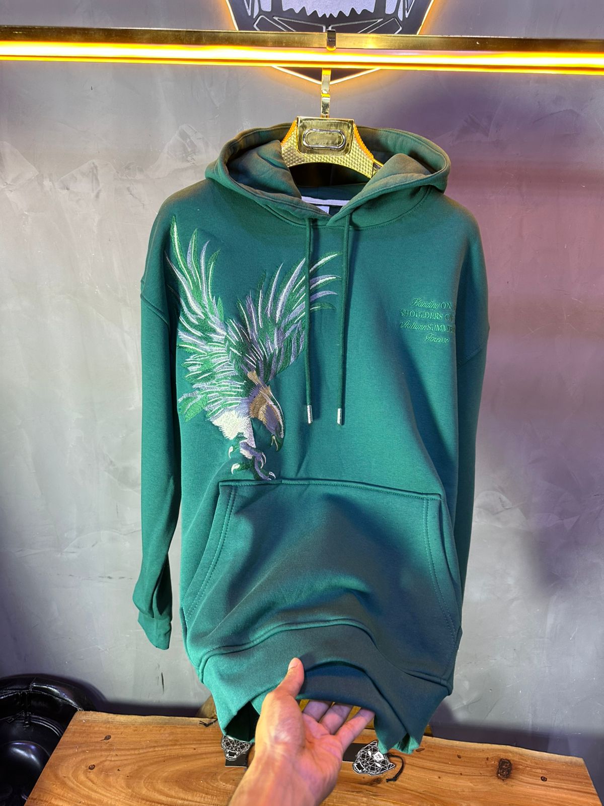 HOODIE MECANIC GREEN MCH100