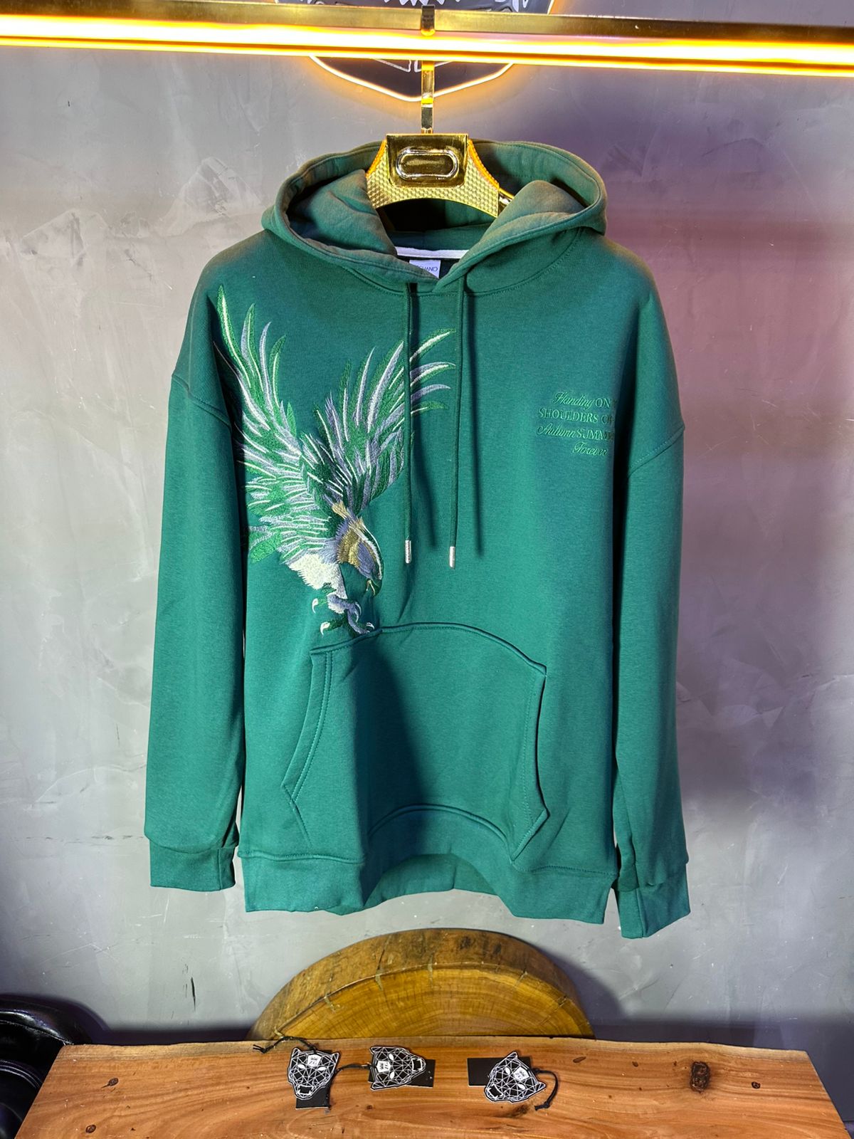 HOODIE MECANIC GREEN MCH100