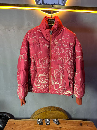 PUFER JACKET DIGITAL STYLE RED 5667