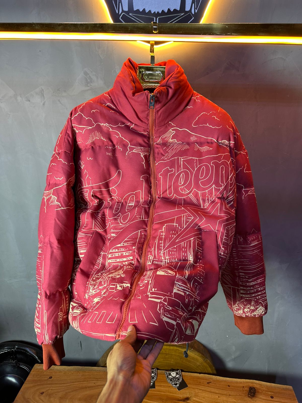 PUFER JACKET DIGITAL STYLE RED 5667