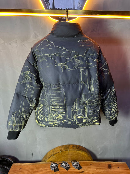 PUFER JACKET DIGITAL STYLE BLACK 5667