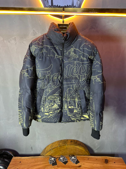 PUFER JACKET DIGITAL STYLE BLACK 5667