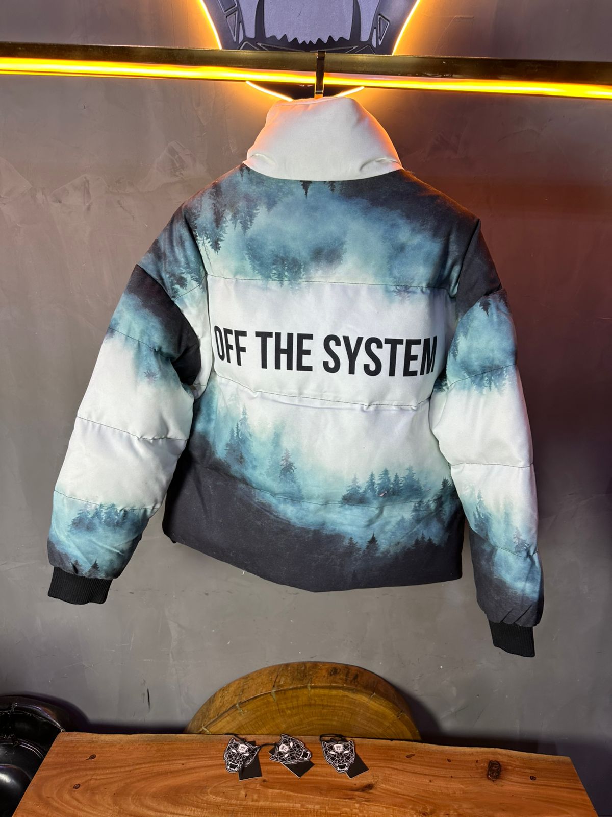 PUFER JACKET DIGITAL STYLE BLUE 5667