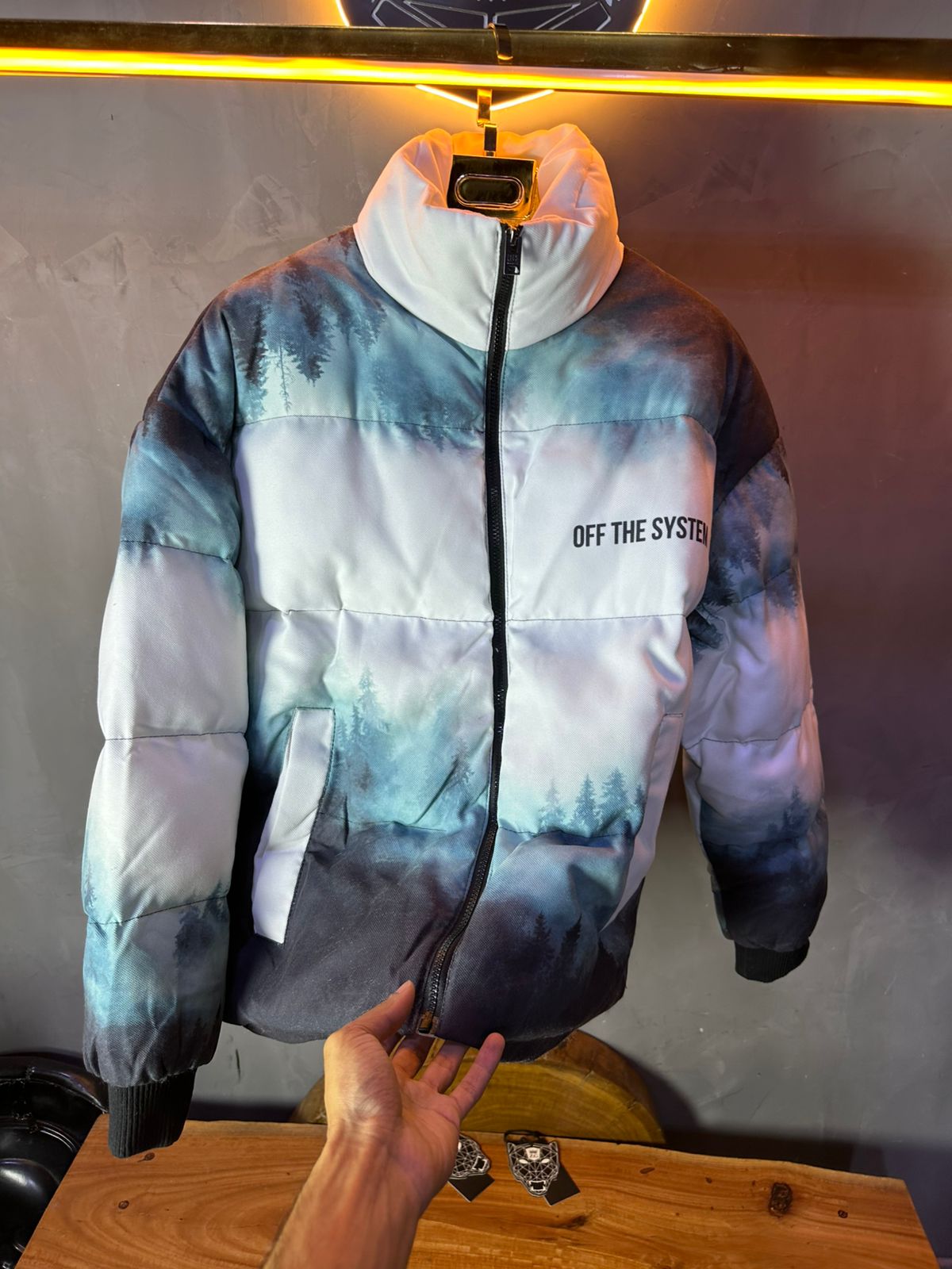 PUFER JACKET DIGITAL STYLE BLUE 5667