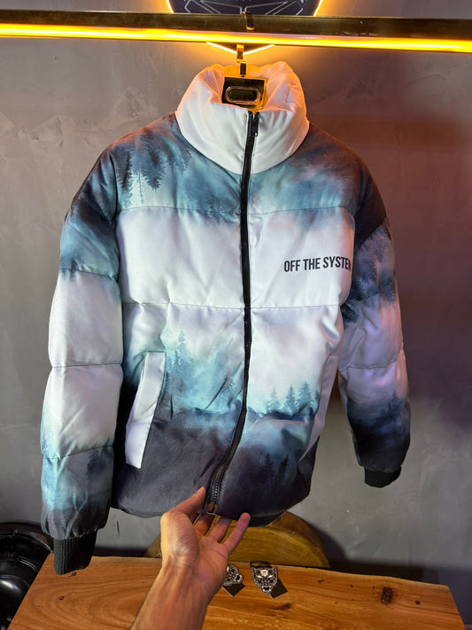 PUFER JACKET DIGITAL STYLE BLUE 5667