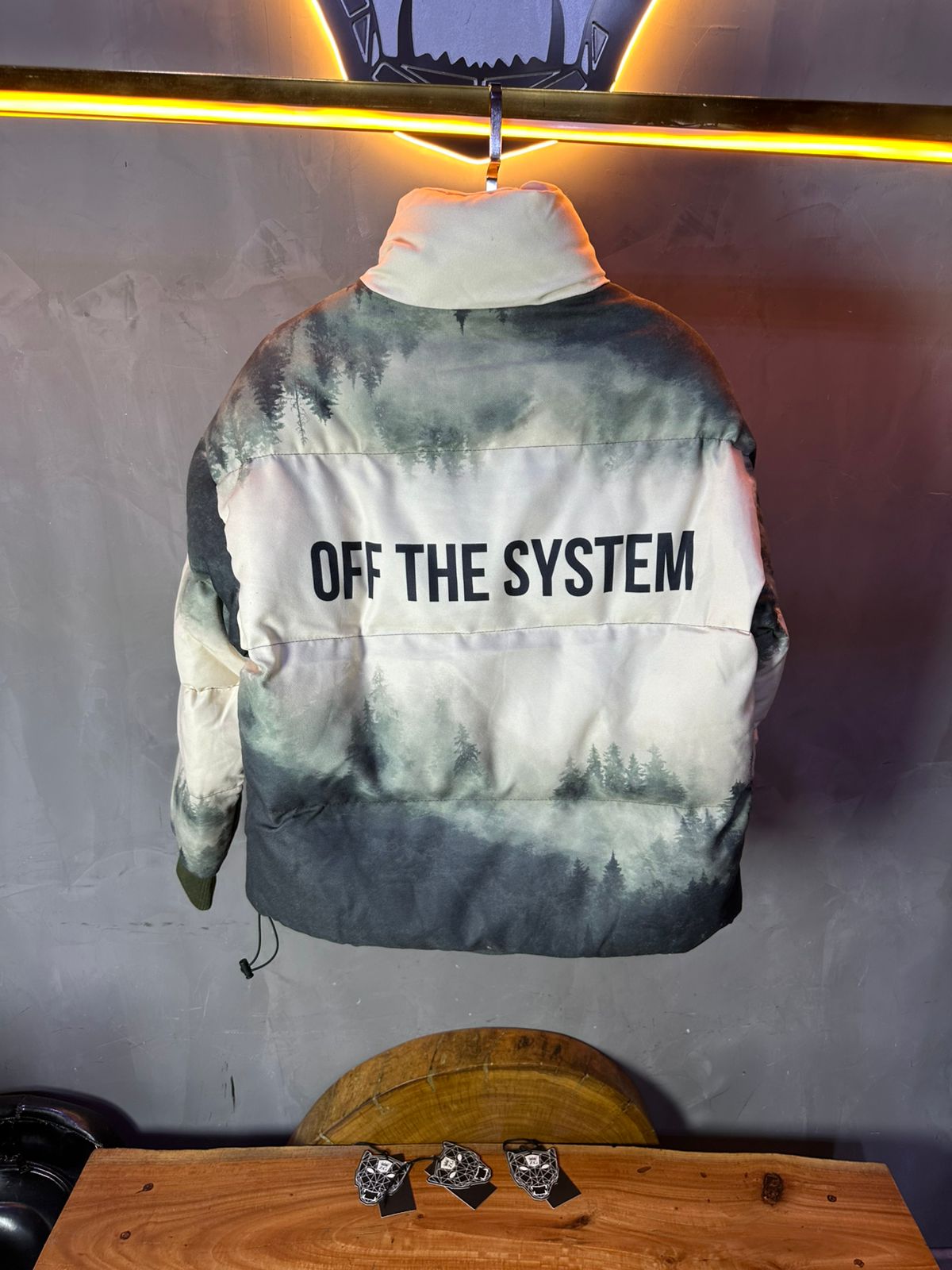 PUFER JACKET DIGITAL STYLE BLACK 5667