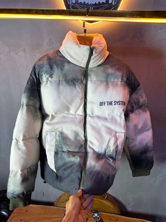 PUFER JACKET DIGITAL STYLE BLACK 5667